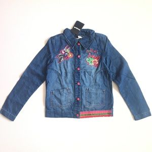 Desigual Girls Chaq Puqui Denim Jacket Size 13/14